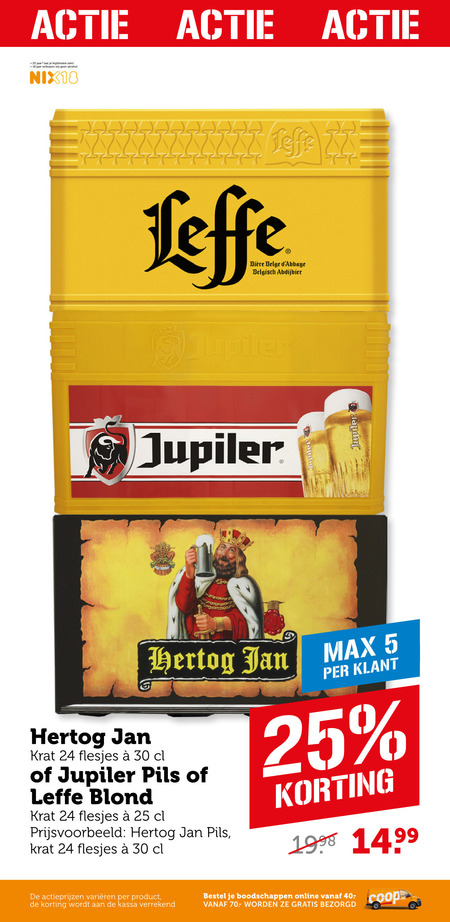 Jupiler   krat bier folder aanbieding bij  Coop - details