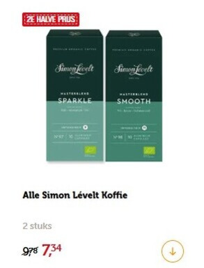 Simon Levelt   koffiebonen, koffiecups folder aanbieding bij  Coop - details