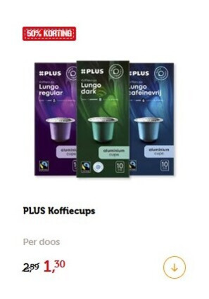 Plus Huismerk   koffiecups folder aanbieding bij  Coop - details