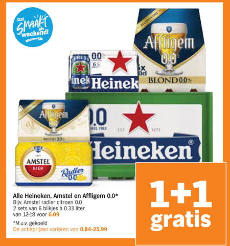 Heineken   krat bier, alcoholvrij bier folder aanbieding bij  Albert Heijn - details