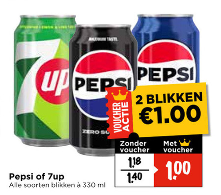 Pepsi   cola, frisdrank folder aanbieding bij  Vomar - details