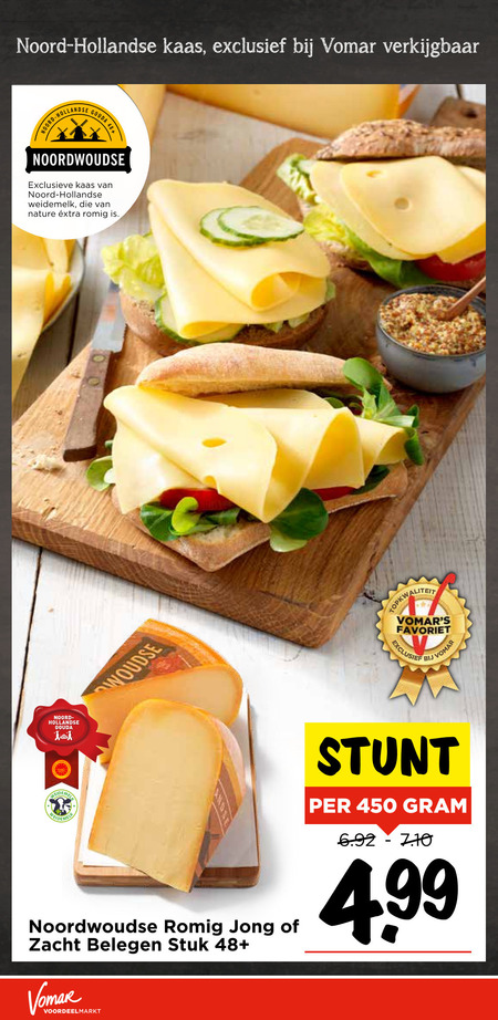 Noordwoudse   kaas folder aanbieding bij  Vomar - details