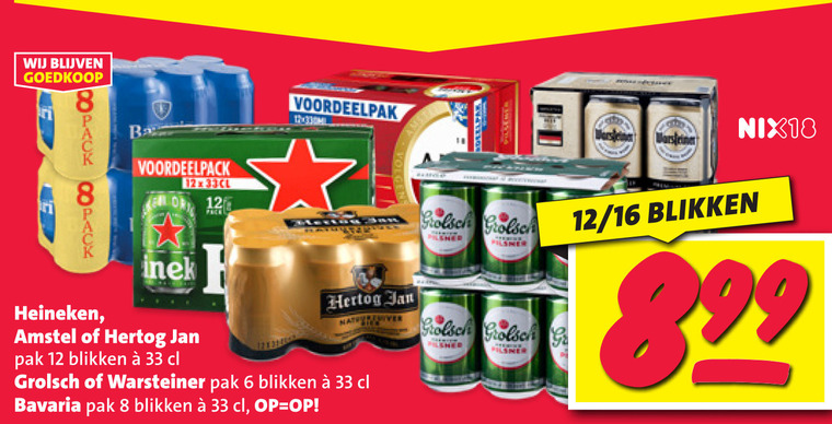 Warsteiner   blikje bier folder aanbieding bij  Nettorama - details