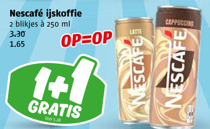 Nescafe   ijskoffie folder aanbieding bij  Poiesz - details