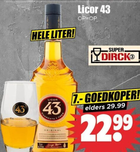 Licor 43   likeur folder aanbieding bij  Dirk - details