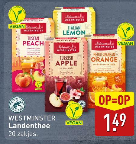 Westminster   thee folder aanbieding bij  Aldi - details