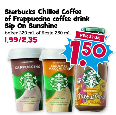 Starbucks   ijskoffie folder aanbieding bij  Boons&nbsp;Markt - details