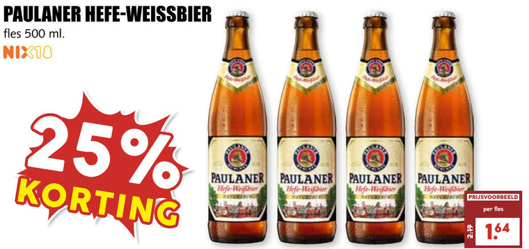 Paulaner   witbier folder aanbieding bij  MCD Supermarkt Basis - details