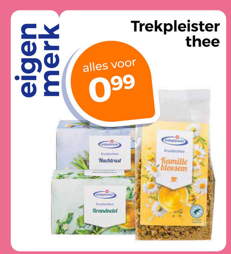 Trekpleister Huismerk   thee folder aanbieding bij  Trekpleister - details