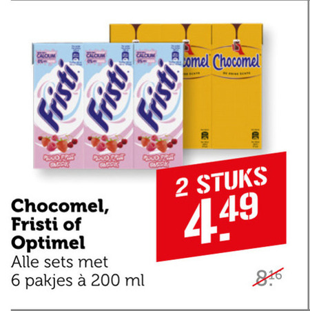 Fristi   drinkyoghurt, chocolademelk folder aanbieding bij  Coop - details