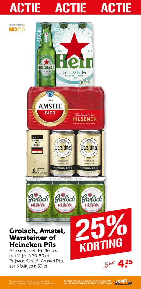 Heineken Silver   blikje bier folder aanbieding bij  Coop - details