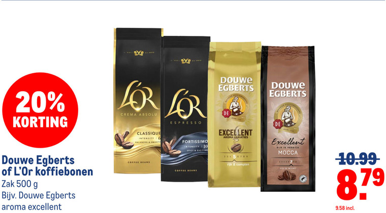Douwe Egberts   koffiebonen folder aanbieding bij  Makro - details