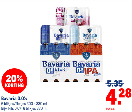 Bavaria   alcoholvrij bier folder aanbieding bij  Makro - details