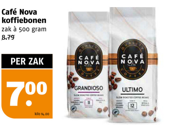 Cafe Nova   koffiebonen folder aanbieding bij  Poiesz - details