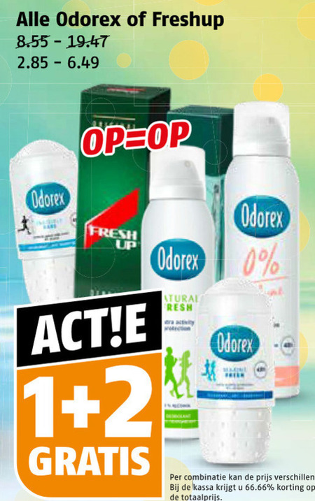 Odorex   deodorant folder aanbieding bij  Poiesz - details