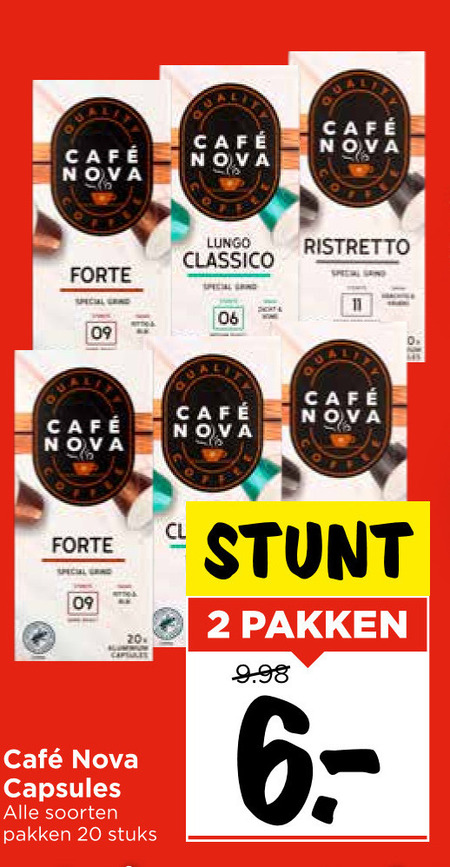 Cafe Nova   koffiecups folder aanbieding bij  Vomar - details