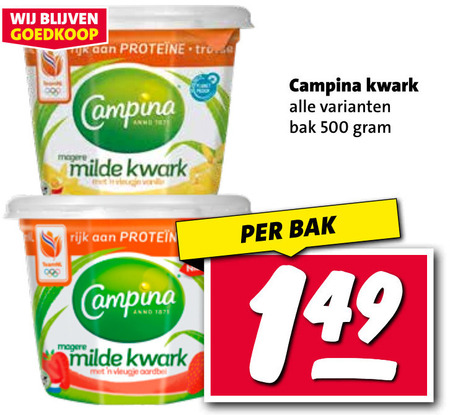 Campina   kwark folder aanbieding bij  Nettorama - details