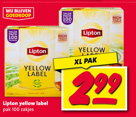 Lipton   thee folder aanbieding bij  Nettorama - details