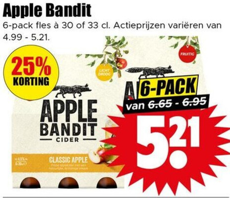 Apple bandit   appelcider folder aanbieding bij  Dirk - details