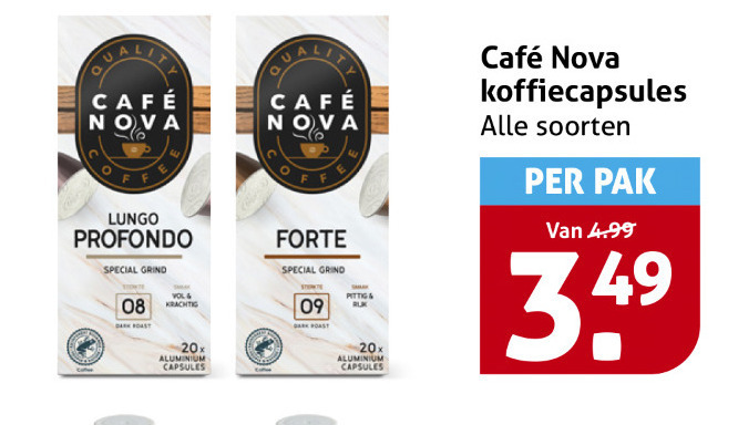 Cafe Nova   koffiecups folder aanbieding bij  Hoogvliet - details