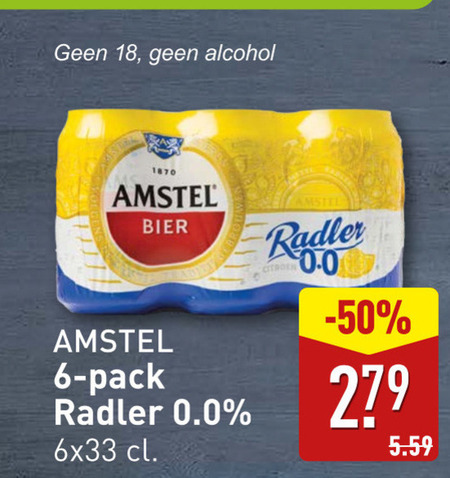 Amstel   radler bier folder aanbieding bij  Aldi - details