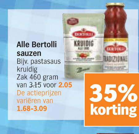 Bertolli   pastasaus folder aanbieding bij  Albert Heijn - details