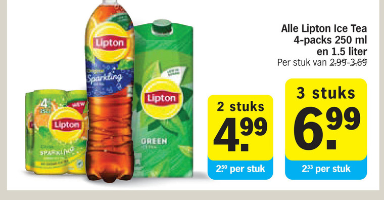 Lipton   ice tea folder aanbieding bij  Albert Heijn - details