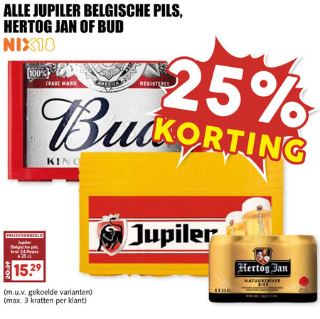 Hertog Jan   blikje bier, krat bier folder aanbieding bij  MCD&nbsp;Supermarkt&nbsp;Basis - details
