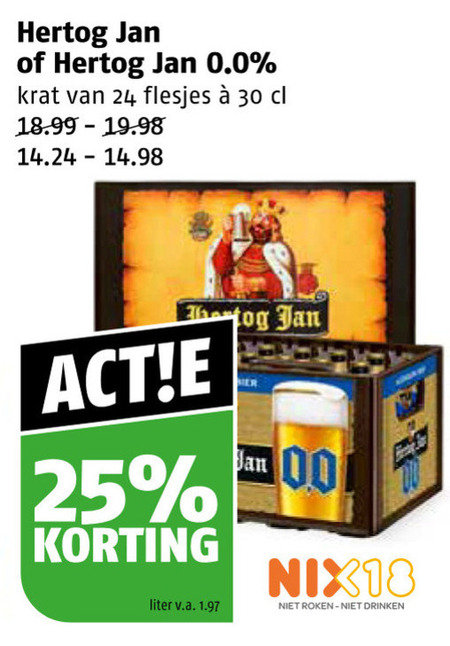 Hertog Jan   krat bier folder aanbieding bij  Poiesz - details