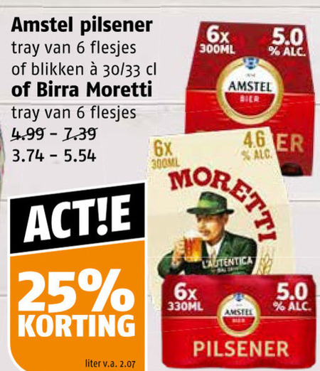 Birra Moretti   blikje bier, flesje bier folder aanbieding bij  Poiesz - details