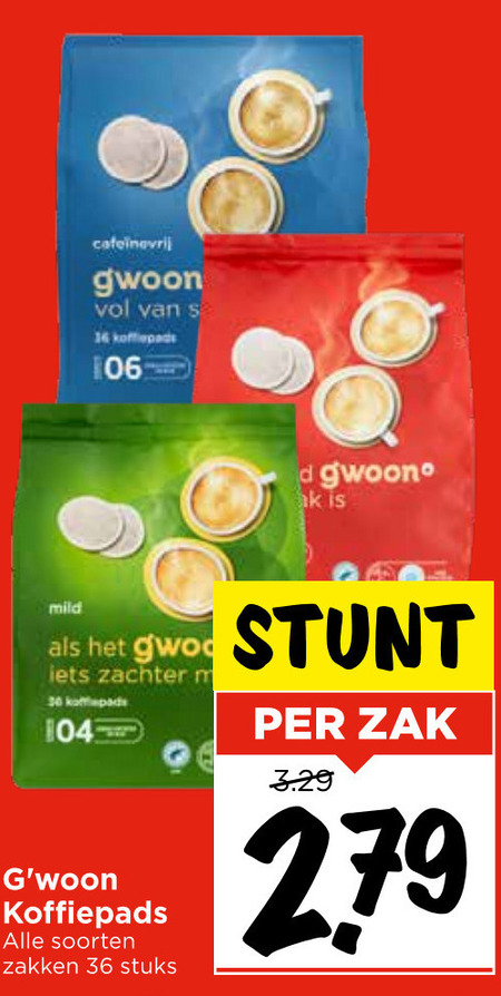 Gwoon   koffiepad folder aanbieding bij  Vomar - details