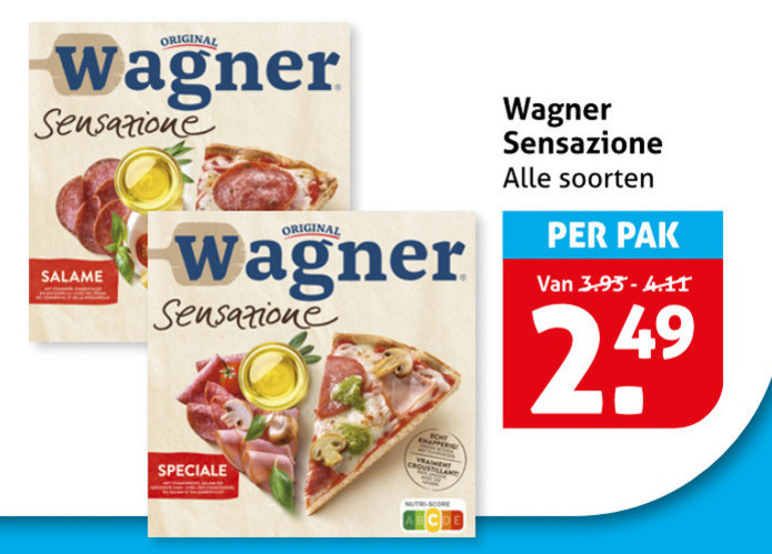 Wagner   diepvriespizza folder aanbieding bij  Hoogvliet - details