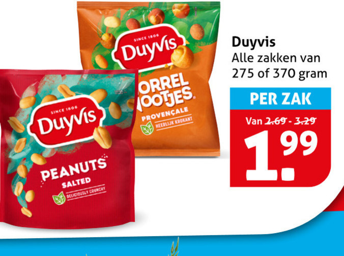 Duyvis   borrelnootjes folder aanbieding bij  Hoogvliet - details