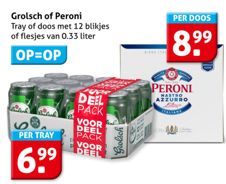 Peroni   speciaalbier, blikje bier folder aanbieding bij  Hoogvliet - details