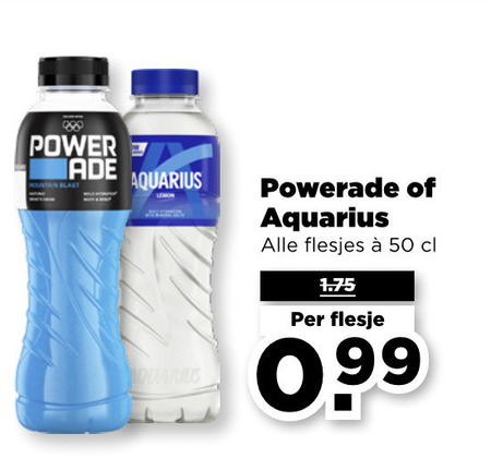 Aquarius   sportdrank folder aanbieding bij  Plus - details