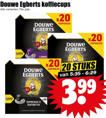 Douwe Egberts   koffiecups folder aanbieding bij  Dirk - details