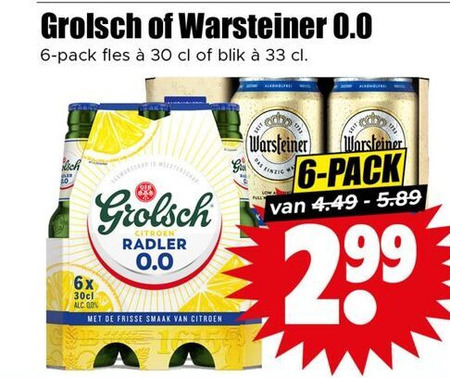 Warsteiner   alcoholvrij bier folder aanbieding bij  Dirk - details