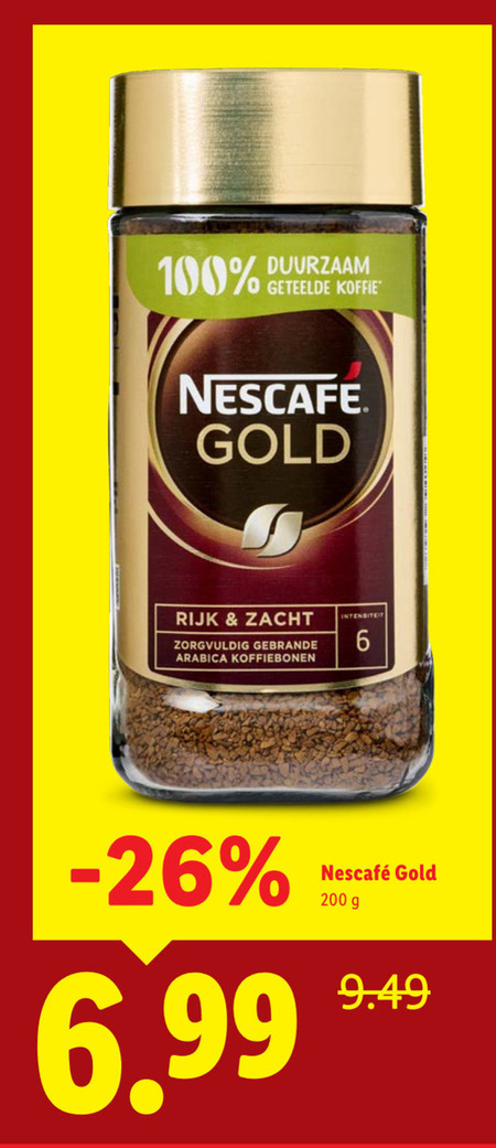 Nescafe   oploskoffie folder aanbieding bij  Lidl - details