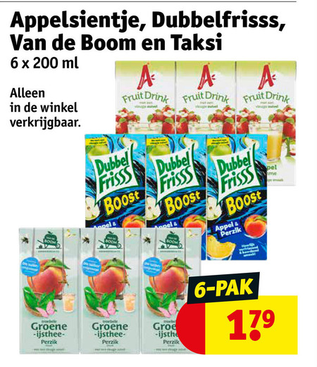 Taksi   fruitdrank folder aanbieding bij  Kruidvat - details