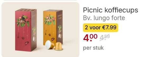 Picnic   koffiecups folder aanbieding bij  Picnic - details