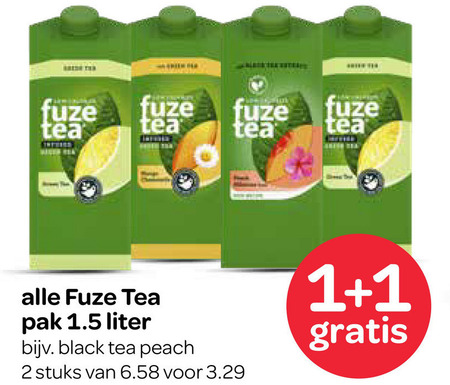 Fuze Tea   ice tea folder aanbieding bij  Spar - details