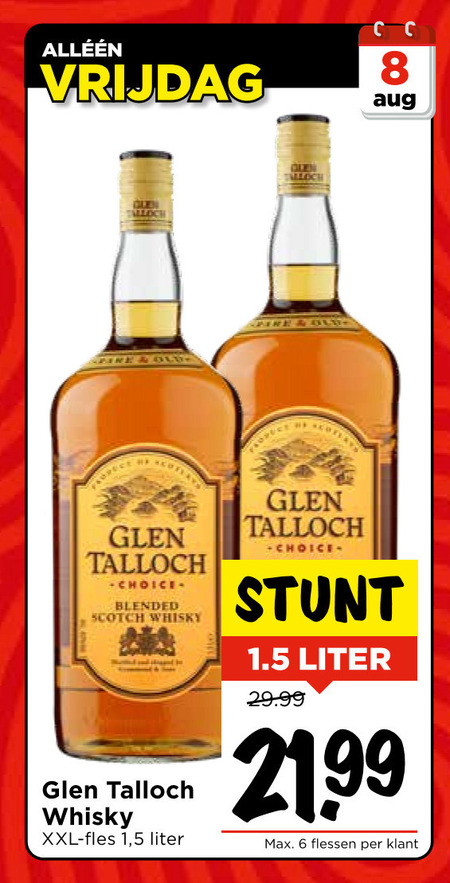 Glen Talloch   whisky folder aanbieding bij  Vomar - details
