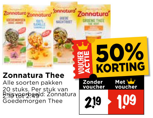 Zonnatura   thee folder aanbieding bij  Vomar - details