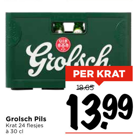 Grolsch   krat bier folder aanbieding bij  Vomar - details