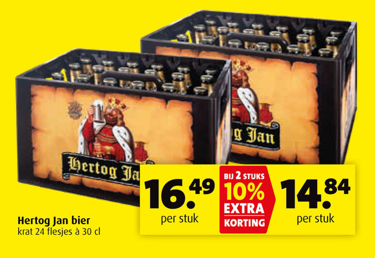 Hertog Jan   krat bier folder aanbieding bij  Boni - details