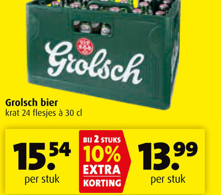 Grolsch   krat bier folder aanbieding bij  Boni - details