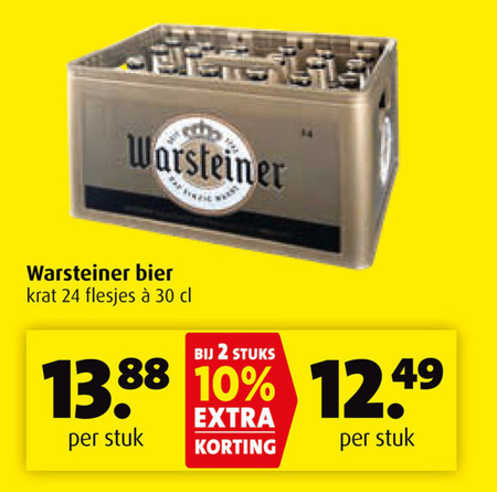 Warsteiner   krat bier folder aanbieding bij  Boni - details