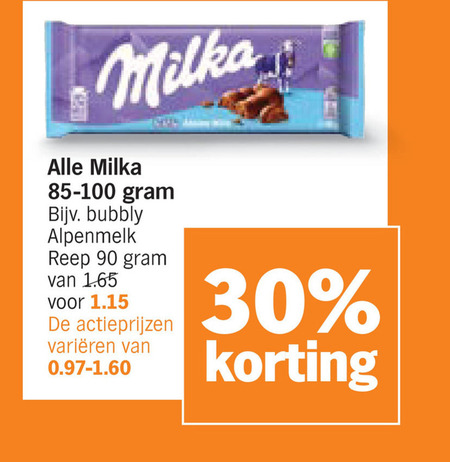 Milka   chocolade folder aanbieding bij  Albert&nbsp;Heijn - details