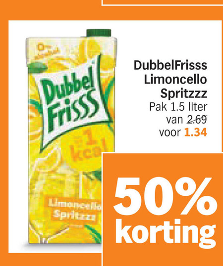 Dubbelfrisss   fruitdrank folder aanbieding bij  Albert&nbsp;Heijn - details