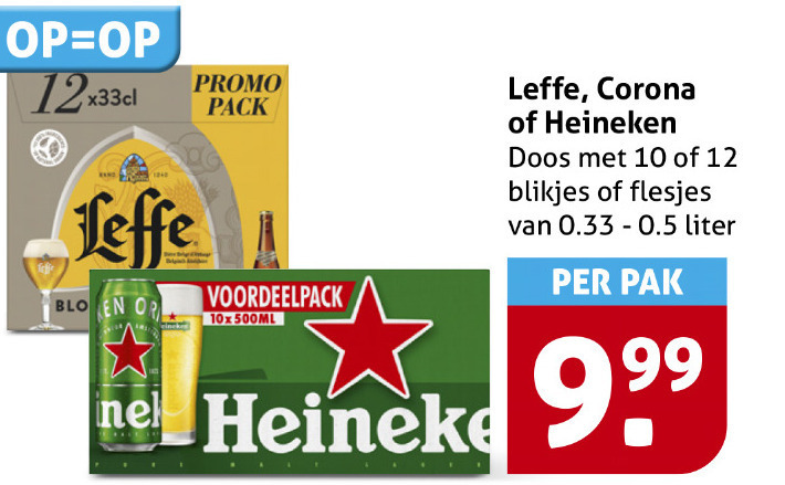 Leffe   speciaalbier, blikje bier folder aanbieding bij  Hoogvliet - details